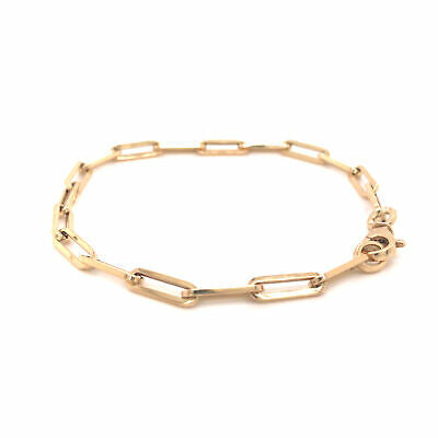 14K Yellow Gold PaperClip Bracelet