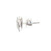 18K Diamond Cluster Stud Earrings White Gold