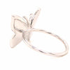 14K Pave Diamond Butterfly Ring White Gold
