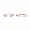 14K Oval Shape Diamond In/out Hoops White Gold