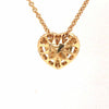 18K Diamond Pave Heart Pendant Diamond By The Yard Chain Yellow Gold