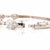 18K Diamond Cluster Bangle Bracelet White Gold