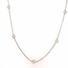 14K Diamond By The Yard Necklace White Gold