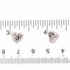 14K Diamond Heart Shape Cluster Earrings White Gold