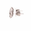 18K Diamond Heart Shape Cluster Earrings White Gold
